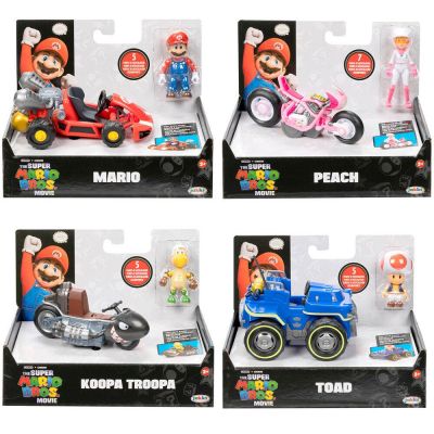 Super Mario Bros Movie - Figurina cu Kart, 6cm, diverse modele