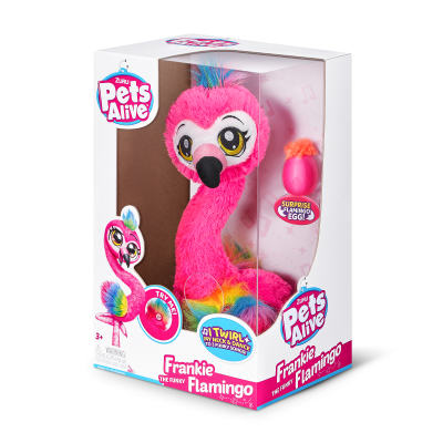 Pets Alive - Jucarie de plus interactiva, Frankie flamingo dansator