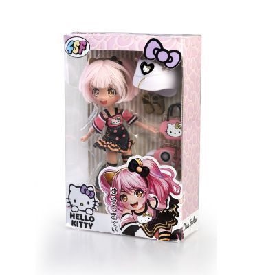 Hello Kitty - Papusa Manga Golden Diva Roller cu accesorii