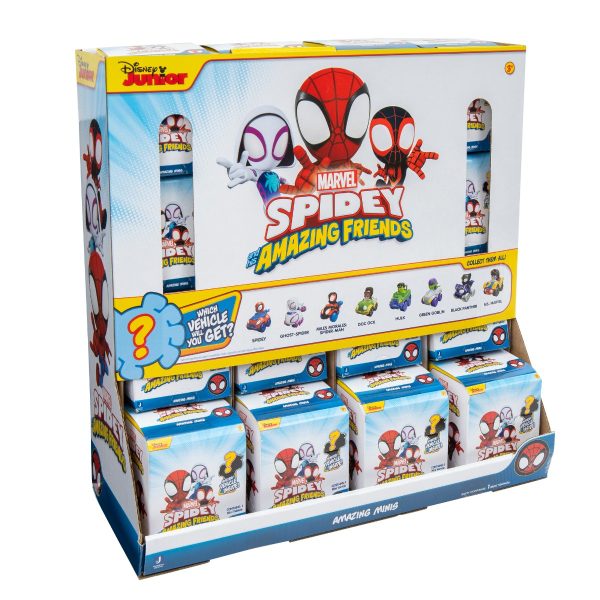 Paienjenelul Marvel - Mini-vehicul ascuns in cutie, figurina inclusa, diverse modele