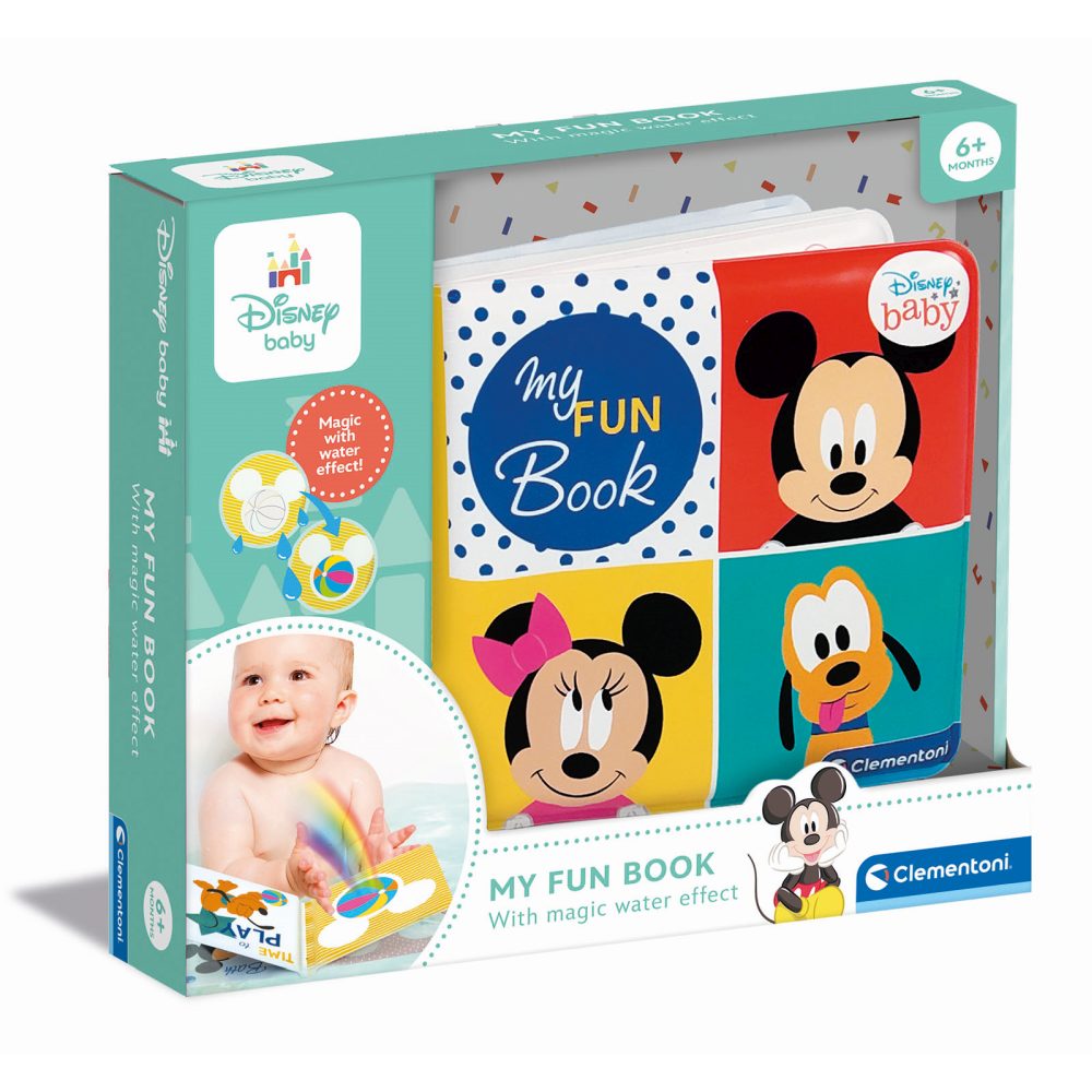 Clementoni - Carticica Disney pentru baita care ajuta la dezvoltarea simturilor