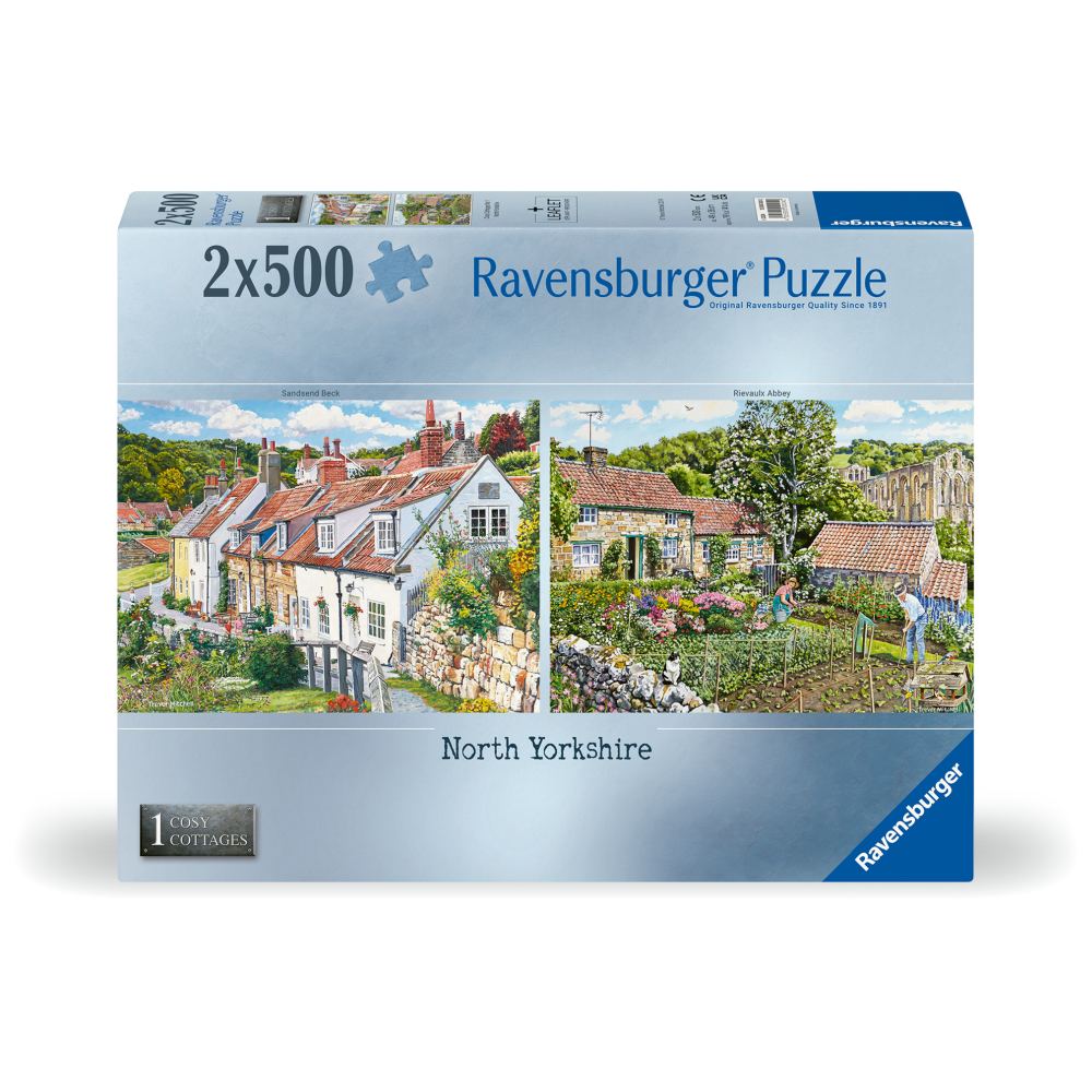Ravensburger - Puzzle casute cozy din nordul Yorkshire 2x500 piese