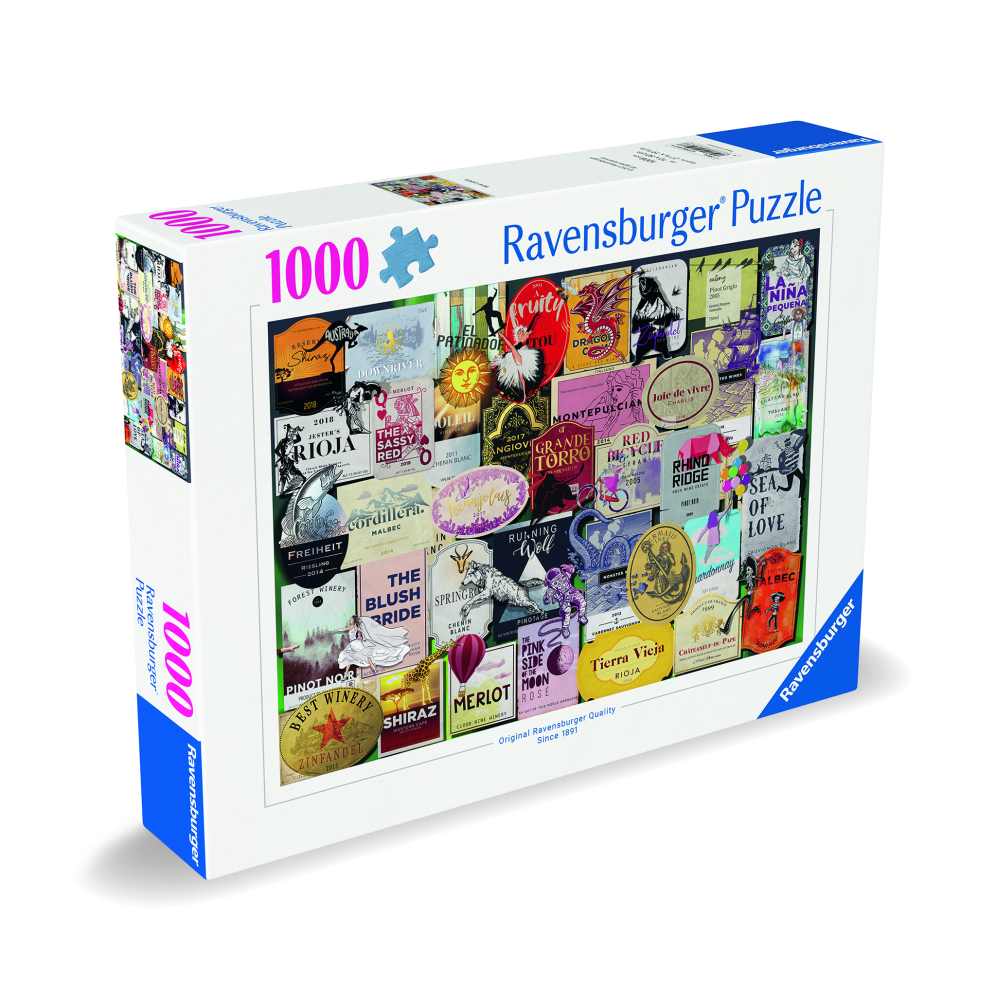 Ravensburger - Puzzle colectia etichete de vin 1000 piese design nou