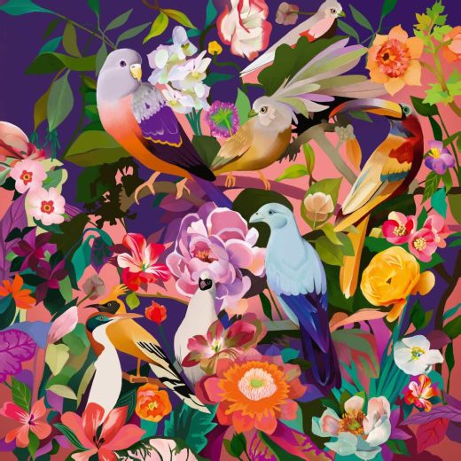 Ravensburger - Puzzle pasari si flori 750 piese