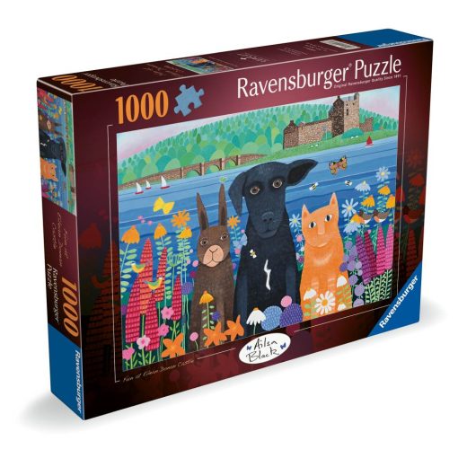Ravensburger - Puzzle animalute la castelul Eilean Donan 1000 piese