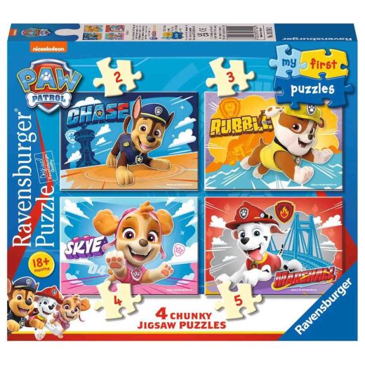 Puzzle Set 4 Buc Patrula Catelusilor, 2/3/4/5 Piese