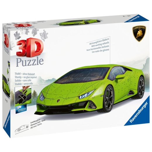 Ravensburger - Puzzle 3D Lamborghini verde 108 piese