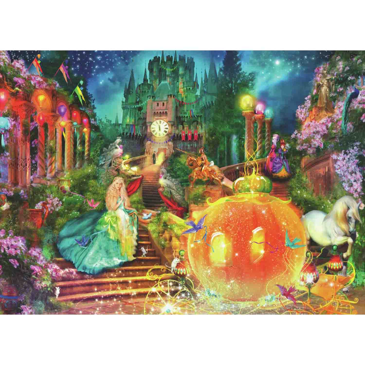 Puzzle cenusareasa si dovleacul fermecat 100 piese starline lumineaza in intuneric