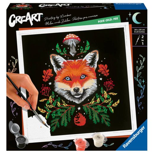 Ravensburger - CreArt pictura pe numere pentru adulti editie Pixie Cold vulpe