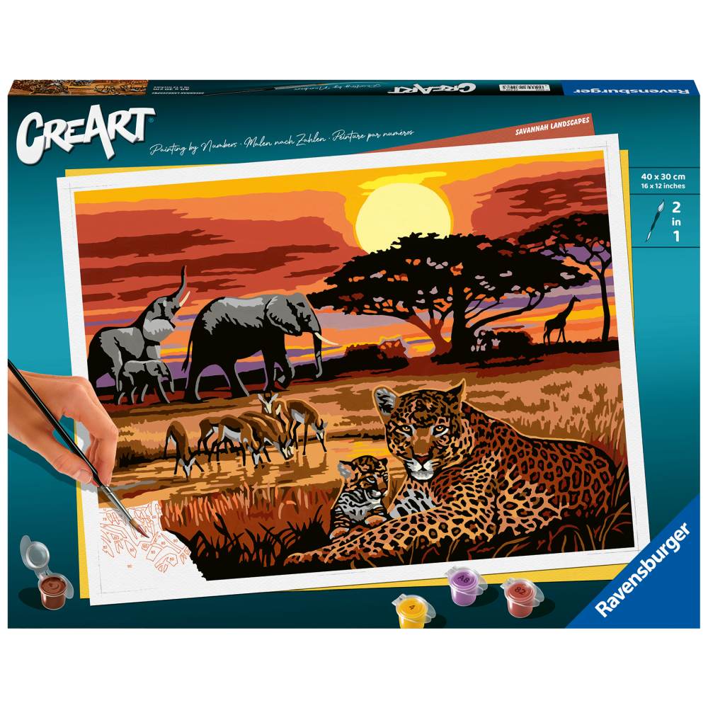 Ravensburger - CreArt pictura pe numere pentru adulti peisaj din savana