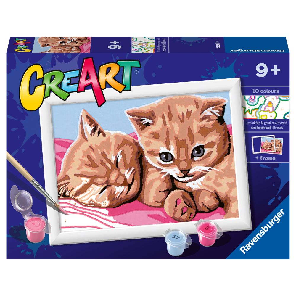 Ravensburger - CreArt pictura pe numere pentru copii pisicute prietene