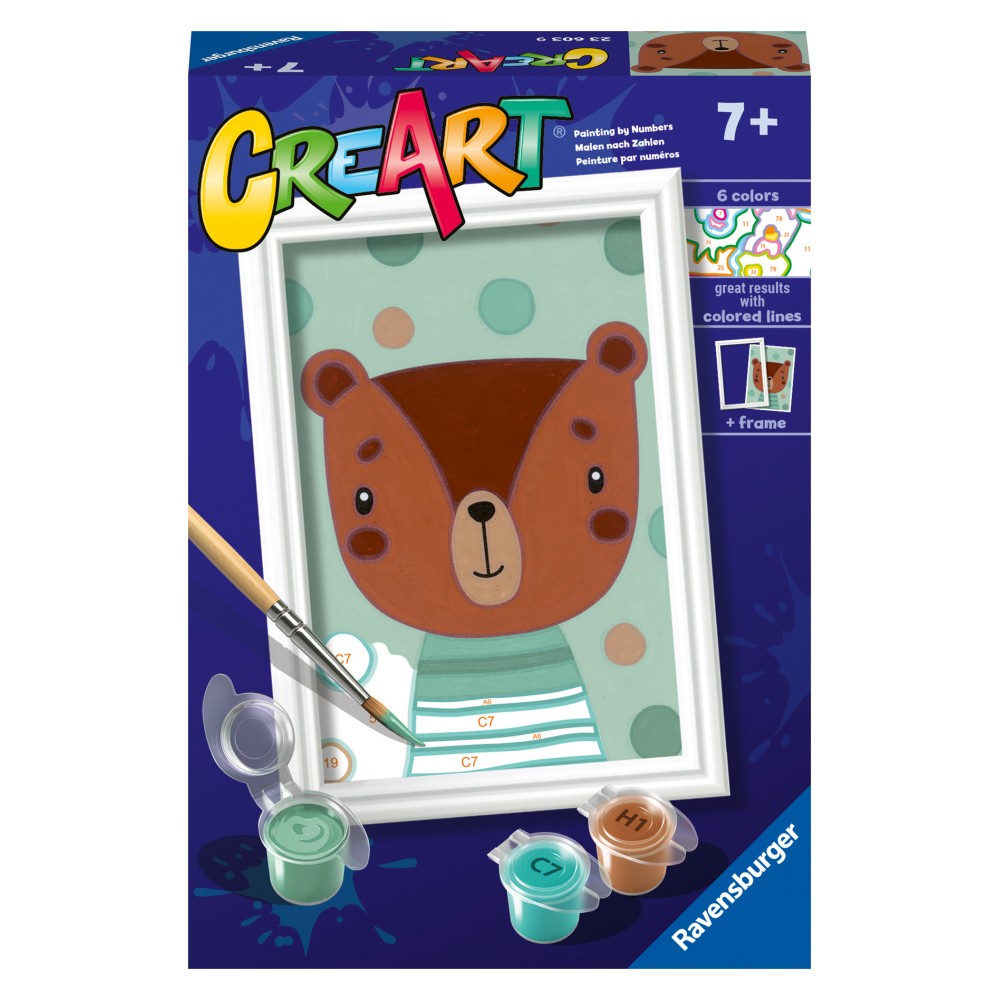 Ravensburger - CreArt pictura pe numere pentru copii ursulet dragut