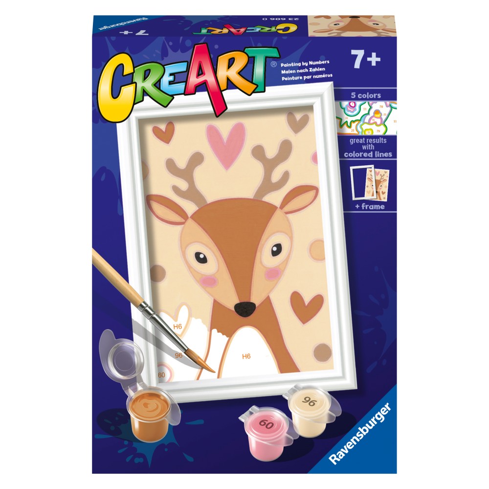 Ravensburger - CreArt pictura pe numere pentru copii cerb dragut