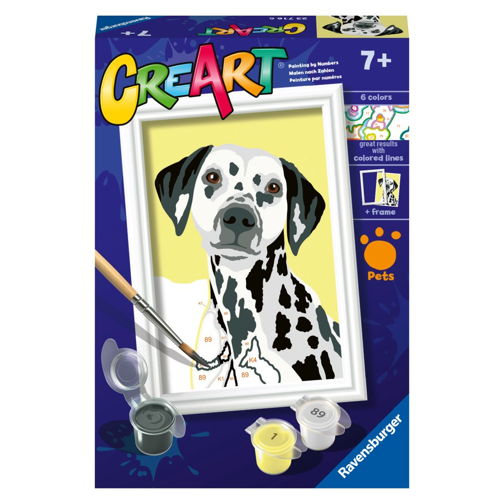 Ravensburger - CreArt pictura pe numere pentru copii caine dalmatian