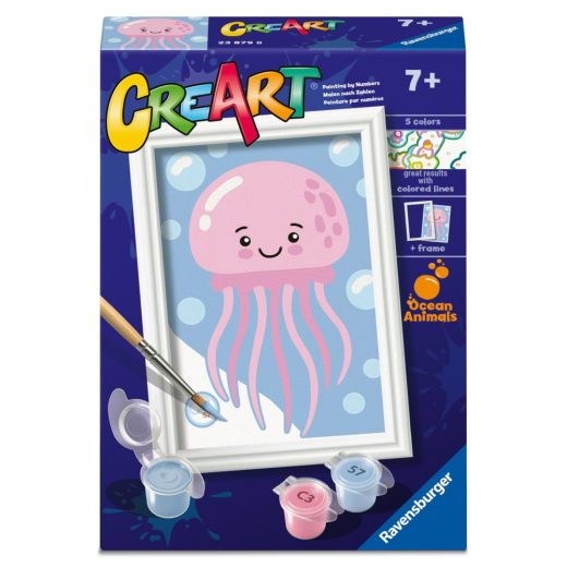 Ravensburger - CreArt pictura pe numere pentru copii meduza prietenoasa