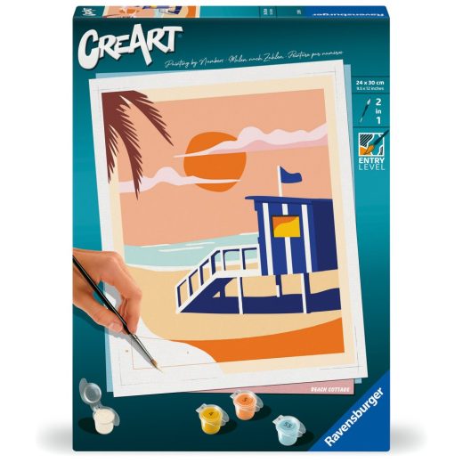 Ravensburger - CreArt pictura pe numere pentru adulti cabana pe plaja