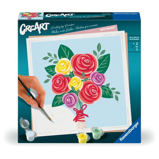 Ravensburger - CreArt pictura pe numere pentru adulti buchet de trandafiri