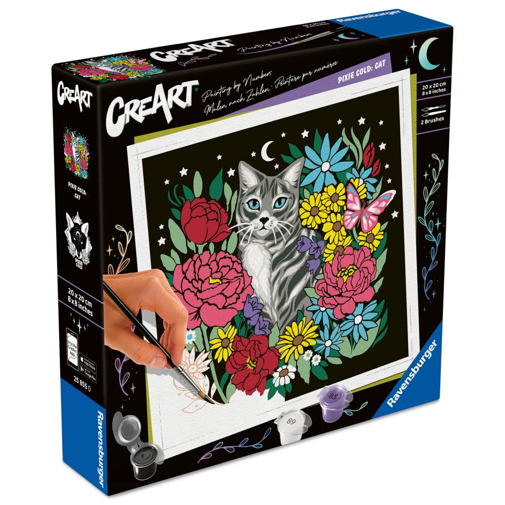 Ravensburger - CreArt pictura pe numere pentru adulti editie Pixie Cold pisica