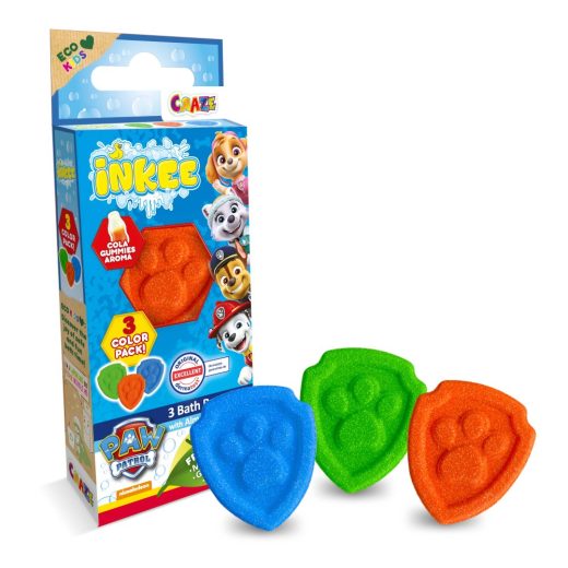 Craze - Bombe de baie Inkee 3 buc asortate in forma de labuta Paw Patrol