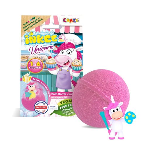 Craze - Bila de baie Inkee cu surpriza unicorn cu diferite meserii