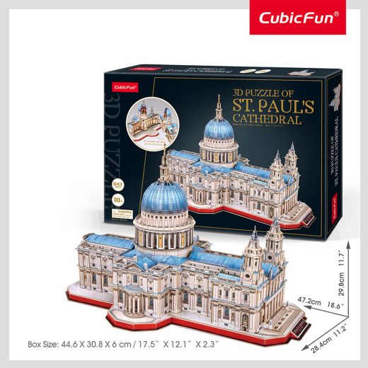 Cubic Fun - Puzzle 3D Catedrala St. Paul (Nivel Complex 643 Piese)