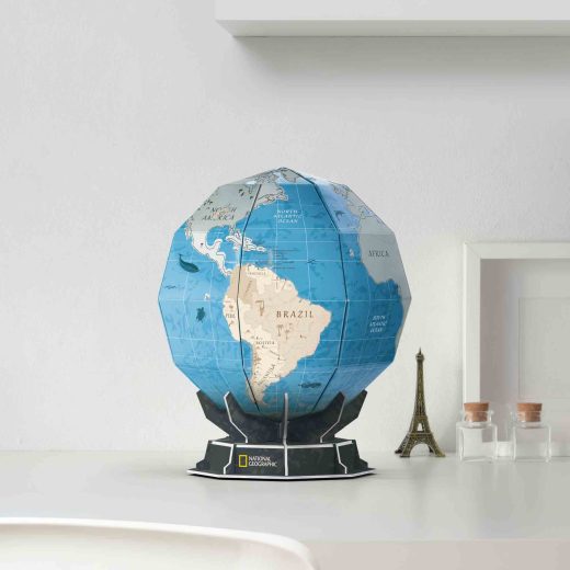 CUBICFUN - PUZZLE 3D GLOBUL PAMANTESC 32 PIESE SI BROSURA IN ROMANA