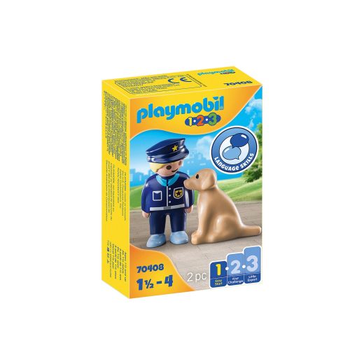 Playmobil - 1.2.3 Politist Cu Catel