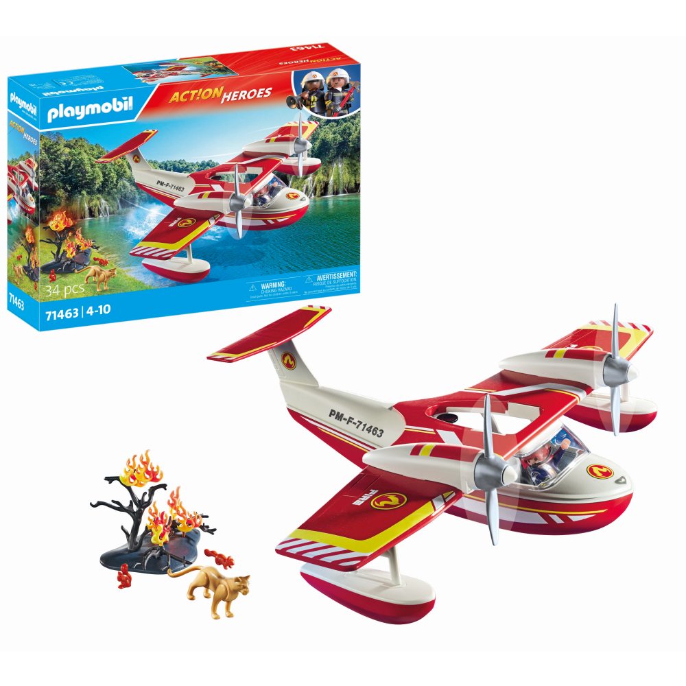 Playmobil-AVION ANTINCENDIU CU FUNCTIE DE STINGERE