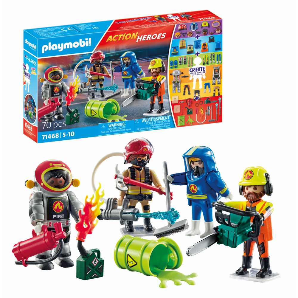 Playmobil-CREEAZA PROPRIA FIGURINA ECHIPA DE POMPIERI