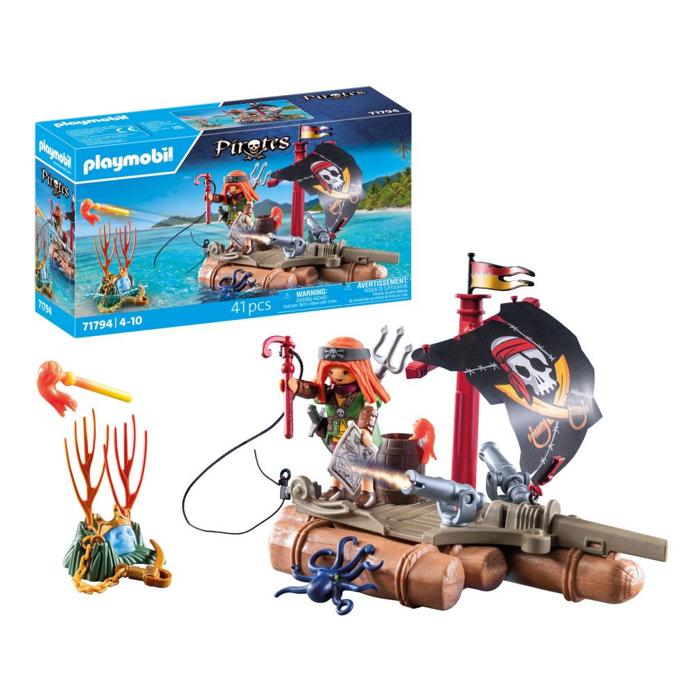 Playmobil - Pluta piratilor cu comoara Playmobil