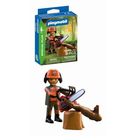 Playmobil - Figurina muncitor forestier cu drujba