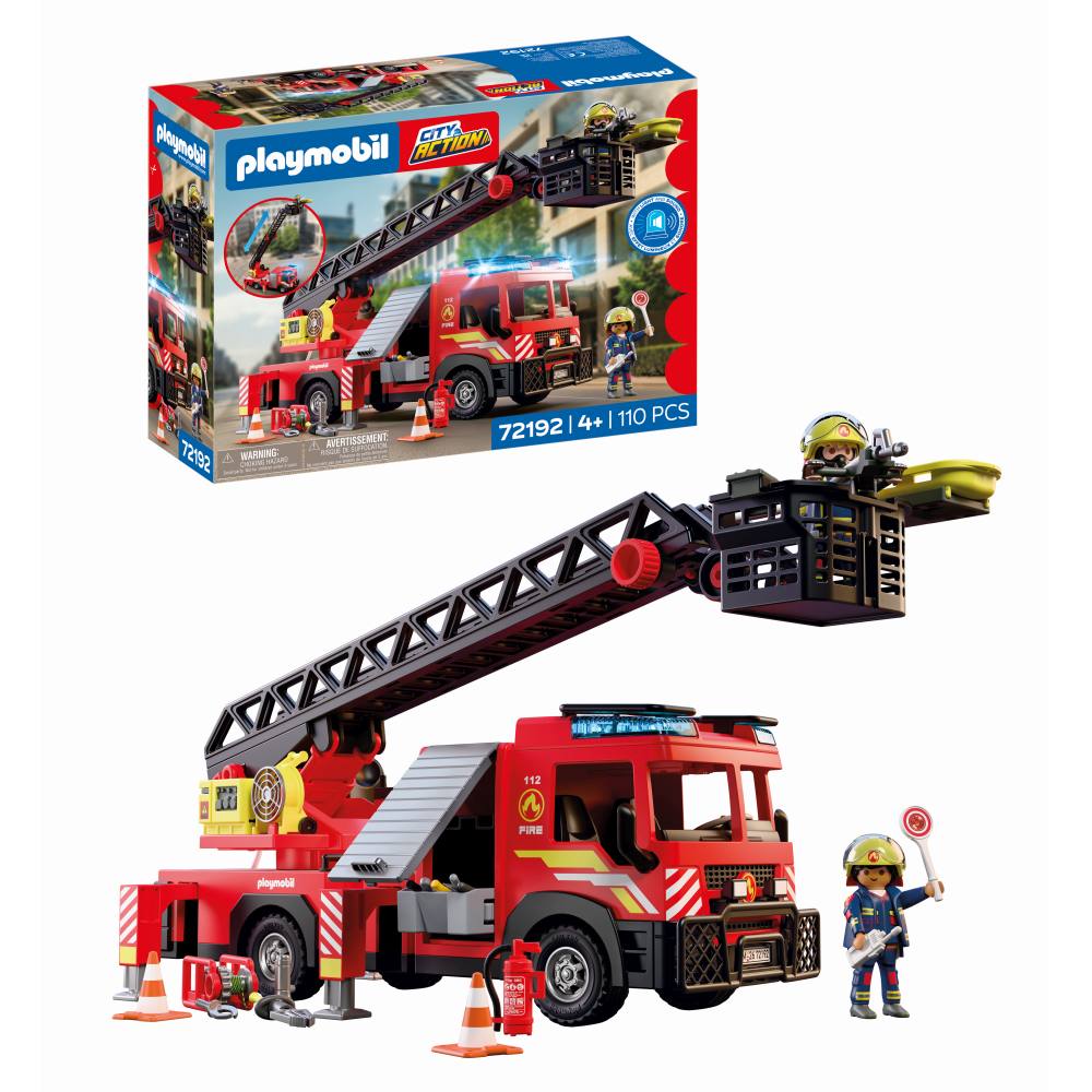 Playmobil - Jucarie de rol Camion de pompieri cu scara