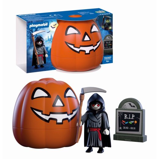 Playmobil - Dovleac de Halloween si Figurina moartea cu coasa