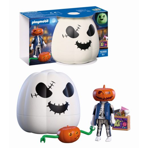 Playmobil - Dovleac de Halloween si Figurina cu cap de dovleac