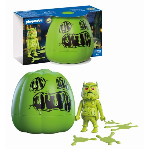Playmobil - Dovleac de Halloween si Figurina monstrul de slime