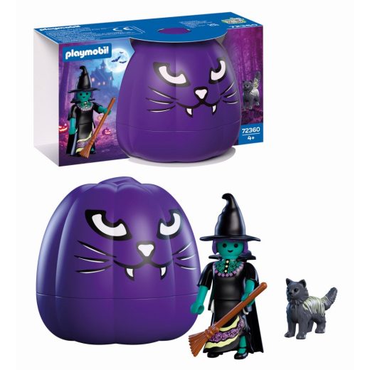 Playmobil - Dovleac de Halloween si Figurina vrajitoare