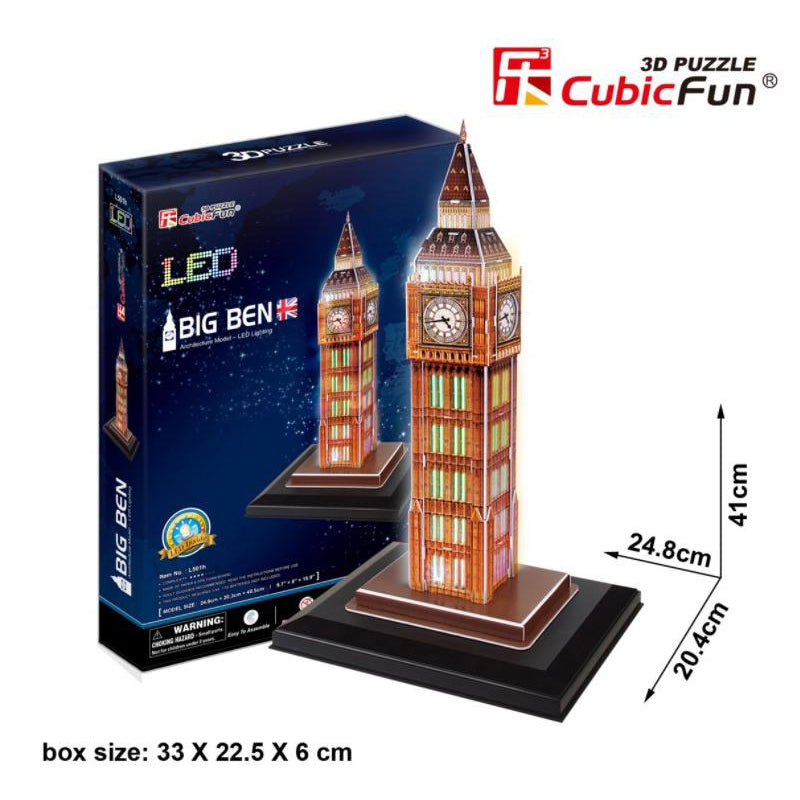 Cubic Fun - Puzzle 3D Led Big Ben 28 Piese