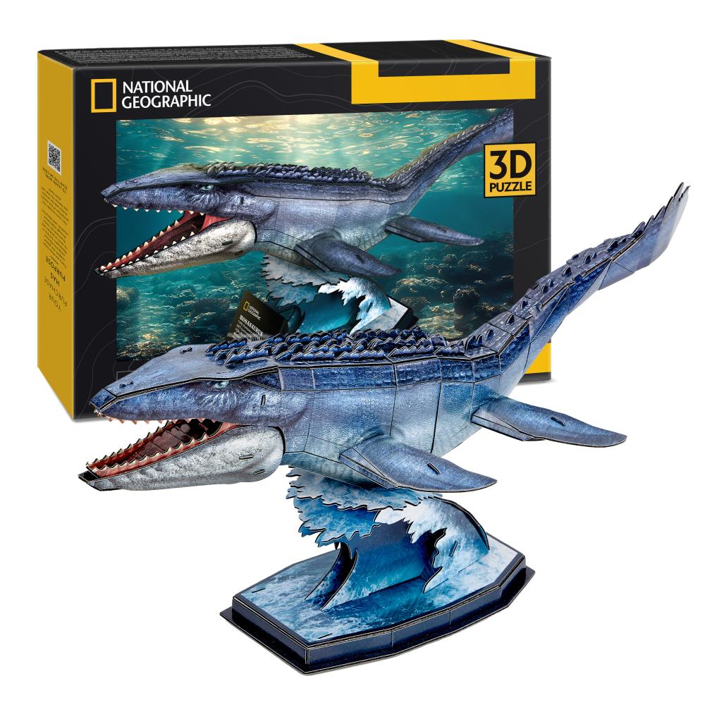 Cubic Fun - National Geographic Puzzle 3D Mosasaurus 76 piese