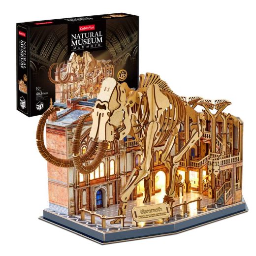 Cubic Fun - Puzzle 3D cu LED muzeul natural Mamut 463 piese