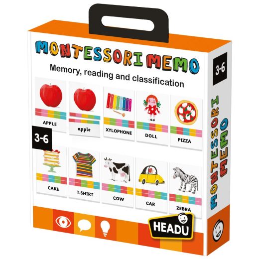 Headu - Joc Montessori memoreaza citeste clasifica 3-6 ani