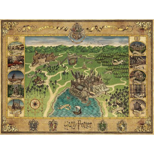 Puzzle Harta Hogwarts, 1500 Piese