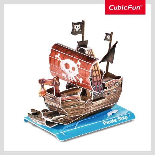 Cubic Fun - Puzzle 3D nava pirati 22 piese