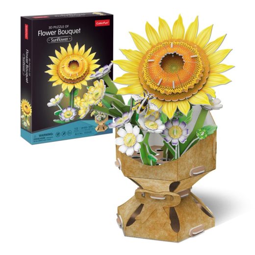 Cubic Fun - Buchet de flori 3D Floarea Soarelui 102 piese