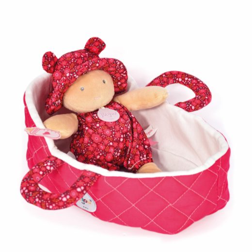 Bebelus din plus in cosulet matlasat – Maelle, 20 cm, roz