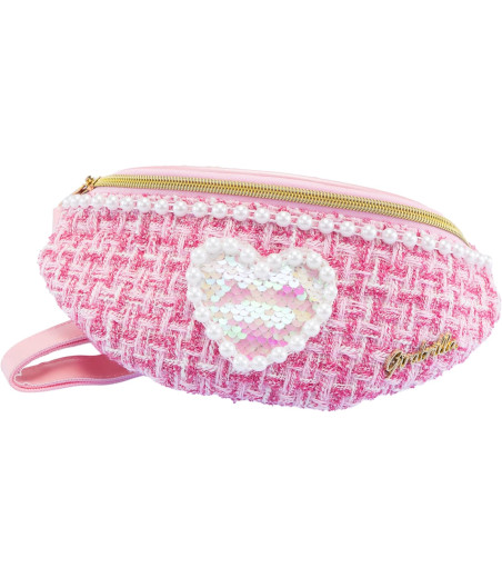 Borseta Tweed Girabrilla borseta din material tweed, cu paiete reversibile
