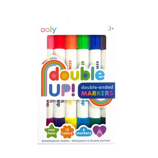 Carioci duble lavabile Double Up! – set de 6 carioci, 12 culori