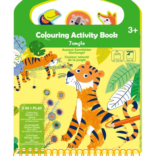 Carte portabila cu activitati de colorat – Jungla