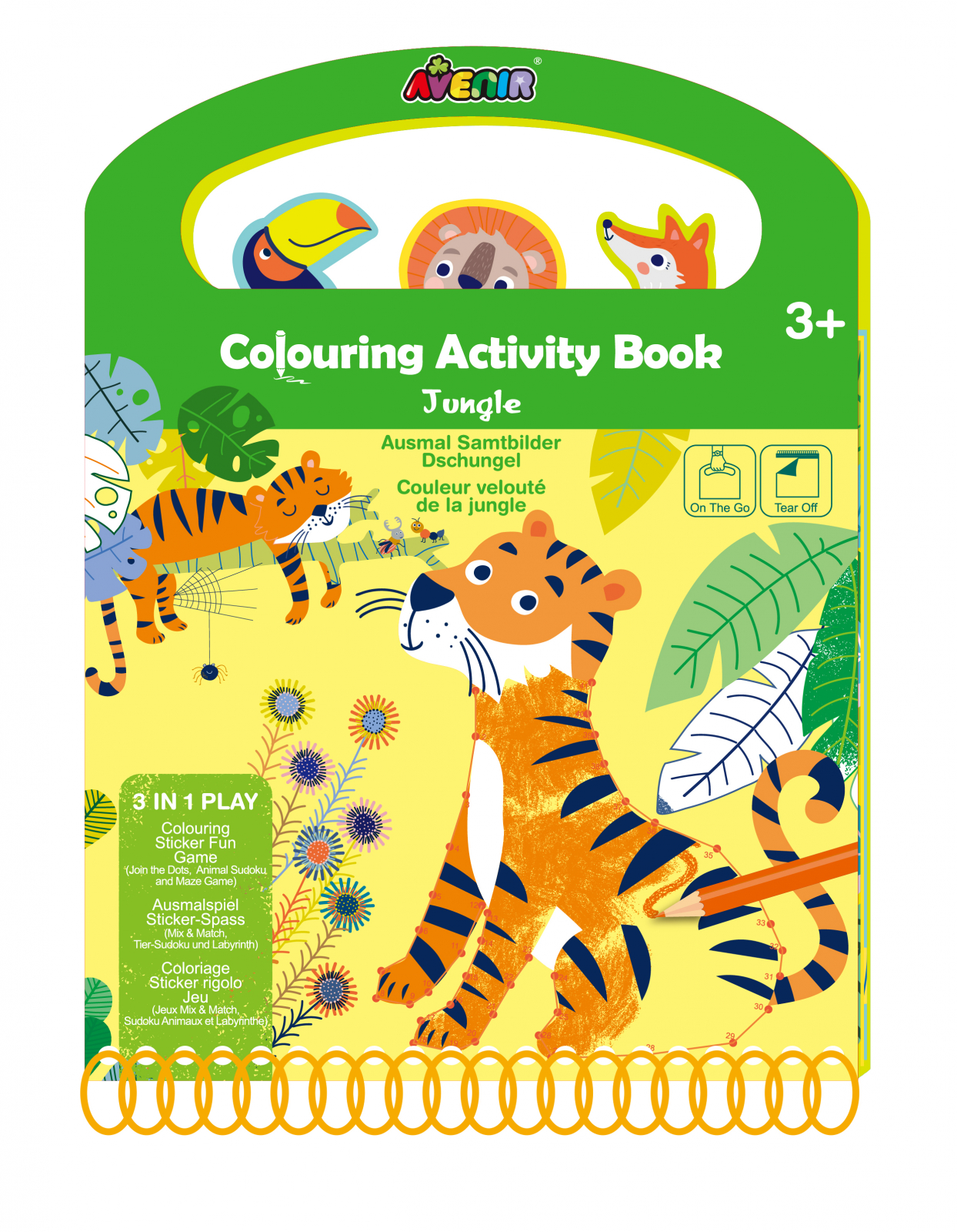 Carte portabila cu activitati de colorat – Jungla
