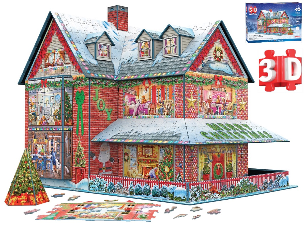 Casa de Craciun Puzzle 3D
