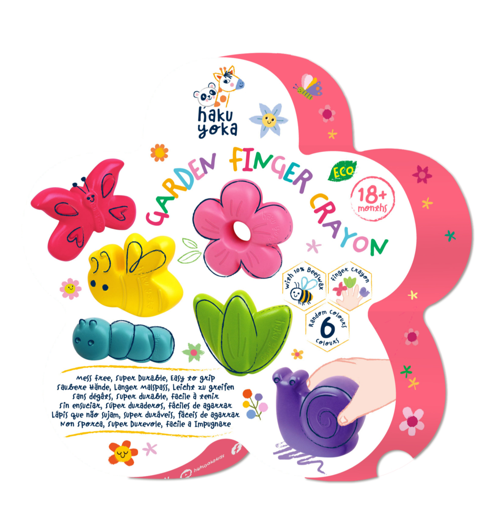 Creioane cerate pentru degete – Gradina, set de 6 – Haku Yoka